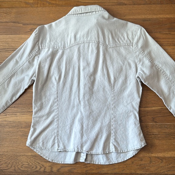 🤠Charlotte Russe linen/cotton long sleeve western shirt. Size M. - Picture 2 of 7
